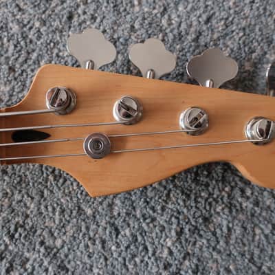 Fender Squier P Bass Blue Body Metallic Gold Pickguard 20th Anniversary Mighty Mite Neck Killer! image 6