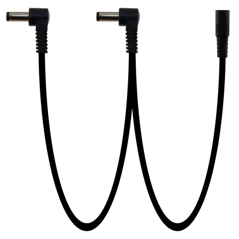 Daisy Chain 1 to 2 Outer+ Inner Daisy Chain 1 to 2 Ways Guitar Effects Pedal Multi-Plug Power Supply Cable for 9V DC Adapter Plug, Guitar Power Supply Adapter image 1