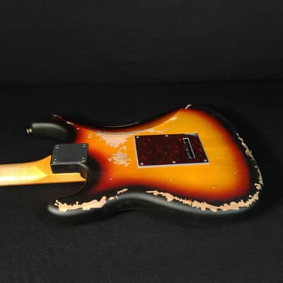 Vintage V6HMRSB HSS Icon Aged Relic Electric Guitar Gloss Sunburst image 18