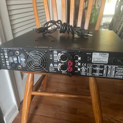QSC RMX1450 1400-Watt Power Amplifier with IEC power cable, rack mount bolts/washers. Ex-Church image 5