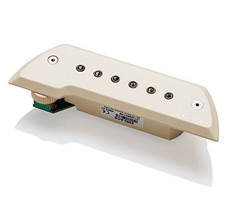 EMG ACS Acoustic Guitar Soundhole Pickup, Ivory w/ Chrome Poles (4653.00) image 1