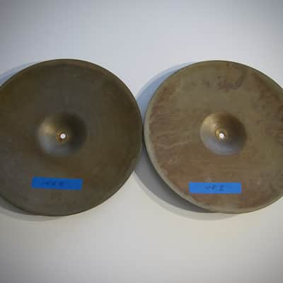 Zildjian Hi Hat Cymbals Beautiful Set of Two Circa-1970s-Gold image 5