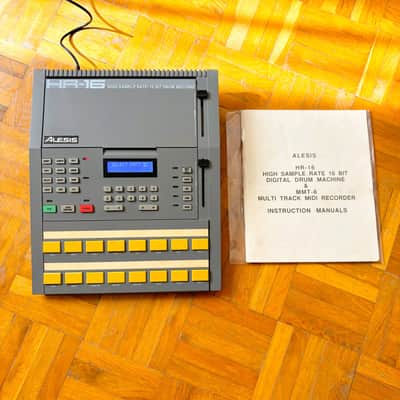 Alesis HR-16 High Sample Rate 16-Bit Drum Machine with original manual + original p.supply and blue led display! image 19