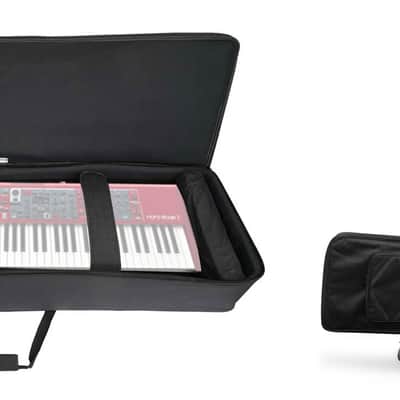 Rockville 88 Key Slim Padded Rigid Keyboard Gig Bag Case For NORD Stage 3 88