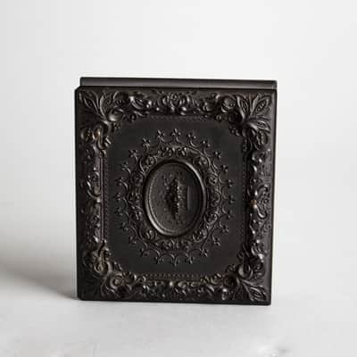 Ambrotype of  a Militia Regimental Band Musician with an "Over-The-Shoulder" Horn 1850s image 2