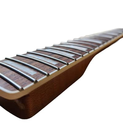 Brio Master Built Binded Flamed Maple Rosewood Fingerboard S-Style Neck w Block Inlays image 8