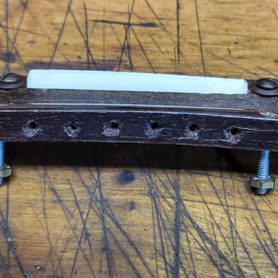 Vintage RARE 1970's Japan Ventura Ibanez Aria Cortez Dreadnought Acoustic Guitar Top Loading Adjustable Wood Bridge Tailpiece Luthier Parts image 2