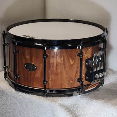 JT Custom Drums 14x7 Patagonian Rosewood Solid Orchestral Stave Snare Drum image 1