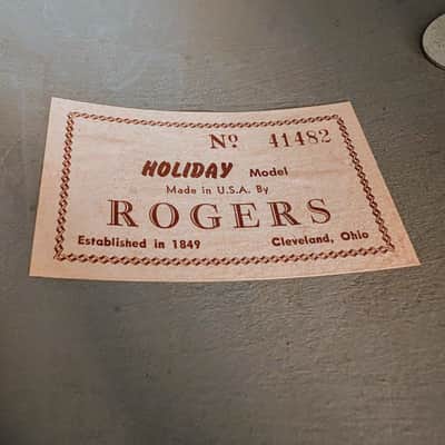 Rodgers Holiday Vintage 1960s - 13" White Marine Pearl Tom image 5