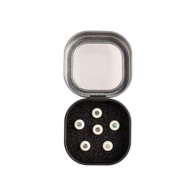 Martin LUXE BY MARTIN Liquidmetal Bridge Pins Bone w/Pearl image 2