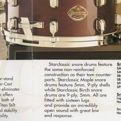 Tama Starclassic Maple 14x6.5 Snare Drum 1st Gen/Japan 1994–95/ Wine Red image 2
