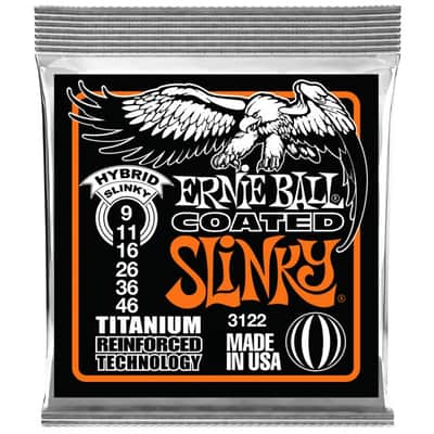 ERNIE BALL 3122 Hybrid Coated Slinky 009-046 Coated Titanium. Saiten für E-Gitarre imagen 1