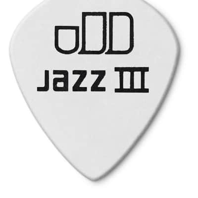 Dunlop 478R1.0 Tortex® White Jazz III Picks -- 72 Picks White image 3