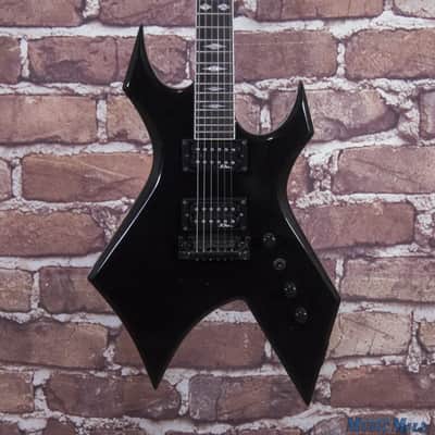 B.C. Rich Deluxe Series Warlock Electric Guitar Black MIK image 1