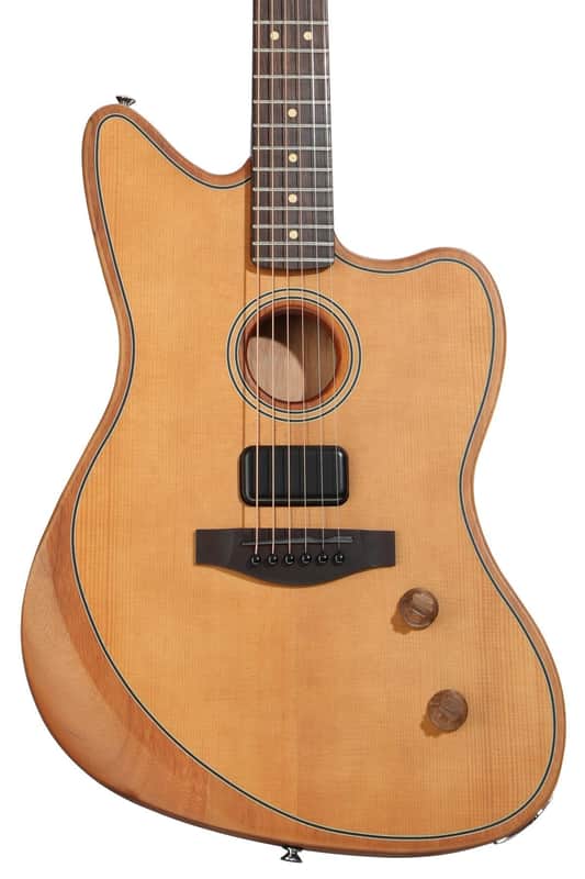 Fender Acoustasonic Standard Jazzmaster Acoustic-electric Guitar - Aged Natural image 1