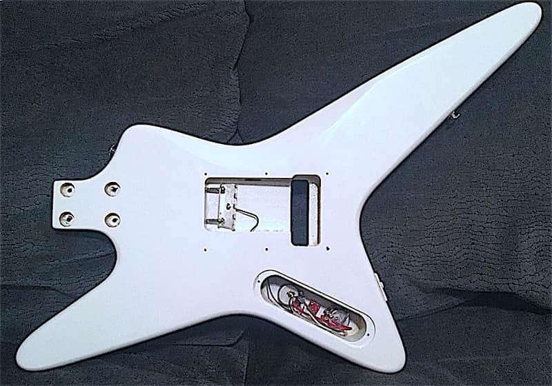 RARE FLOYD ROSE KRAMER VOYAGER (WHITE) GUITAR BODY - NEEDS REPAIRS (GLUE, PAINT TOUCH-UP) image 1