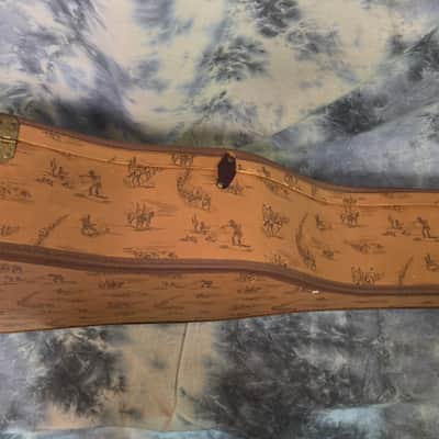 Vintage RARE 1952 Harmony Made Cowboy and Indians Scene Cowboy Guitar Acoustic Guitar Case image 7