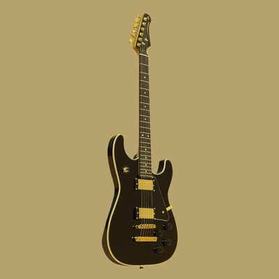 Stagg 30th Anniversary Legacy Mahogany HH Electric Guitar Black – 30TH-LEGACY-BLK image 2