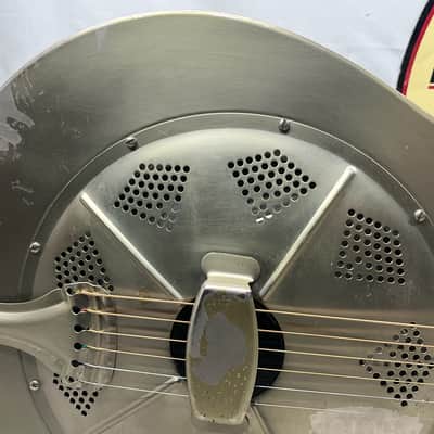 Regal RC-43 Antiqued Nickel-Plated Body Triolian Resonator Guitar image 4