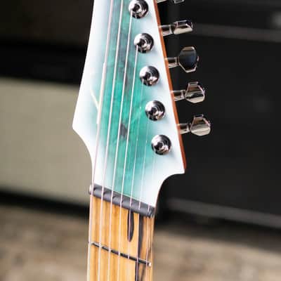 Legator N7FOD Ninja Multiscale Electric Guitar - Arctic Blue with Gig Bag image 5