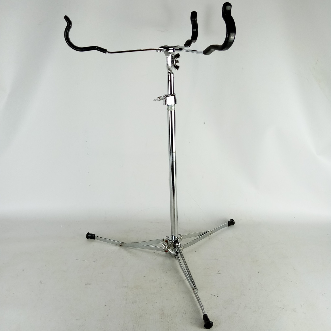 Ludwig Atlas Flat Base #1363 Snare Drum Stand Chrome Vintage 60s Flush Chicago* — main photograph