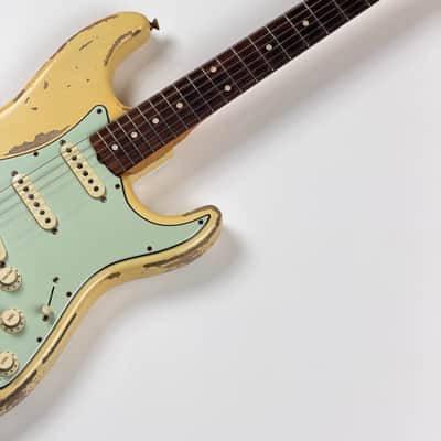 Fender CUSTOM SHOP STRATOCASTER 59 HEAVY RELIC RW V / TODD KRAUSE 2020 - Vintage White Heavy Relic image 2