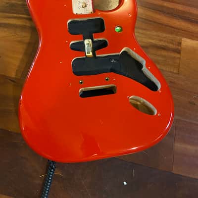 Fender Limited Edition Player Strat Stratocaster Fiesta Red Alder Body 2 Pt 4 lb image 2