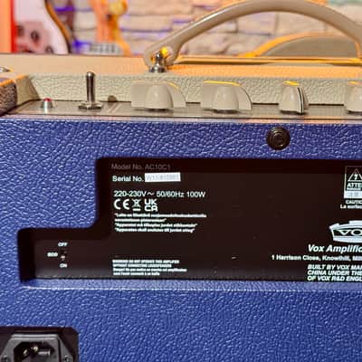 Vox AC10 C1 Custom TTCC Limited Edition 1x10” 2025 - Two Tone Blue & Cream image 16