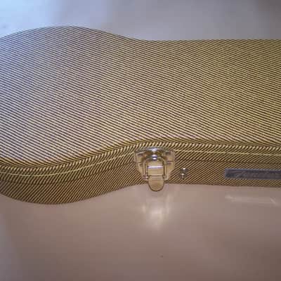 Vintage Style Fender Telecaster Thermometer Shaped Yellow/Gold Tweed Guitar Case, RARE Color Combo image 2