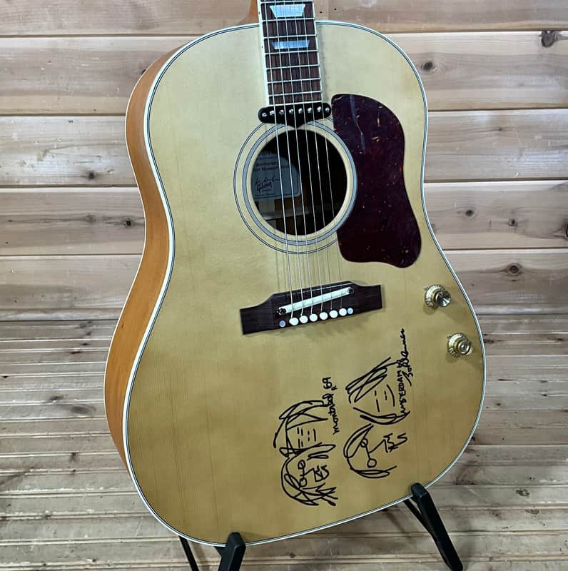 Gibson Custom 70th Anniversary John Lennon 1962 J-160E Museum Limited Edition Acoustic Guitar - Natural image 1