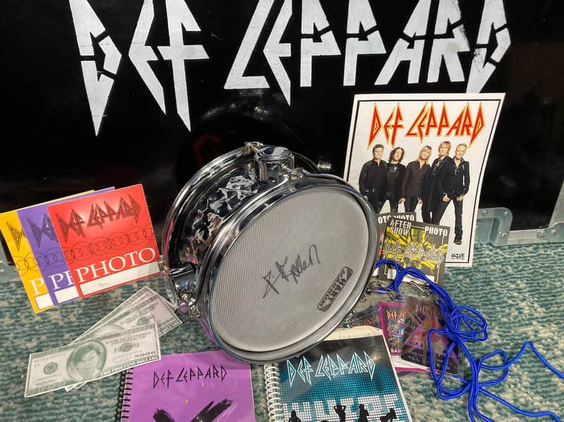 Rick Allen's Def Leppard, Hart Dynamics 8" Trigger Pad Hammered Chrome (RA #2069) 2000s, AUTOGRAPHED!! image 1