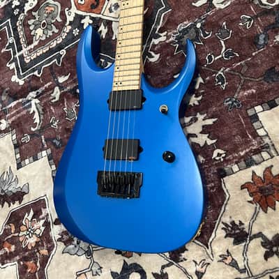 Ibanez RGDIR6M-LBM Iron Label 2018 - 2019 - Laser Blue Matte image 1