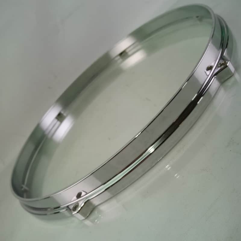 *Milestone 13" Die-Cast 6-Lug Tom Drum Rim Hoop Vintage 80s Chrome Tempus Canada image 1