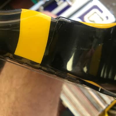 Guild X-79 Striped 1980s. Yellow & Black Zebra stripes w/OHSC & Trem Arm image 7