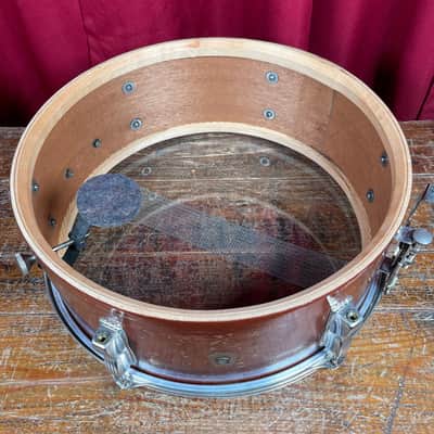 1957 WFL Ludwig 5.5x14 Model 491 Supreme Concert / Pioneer Snare Drum Mahogany image 9