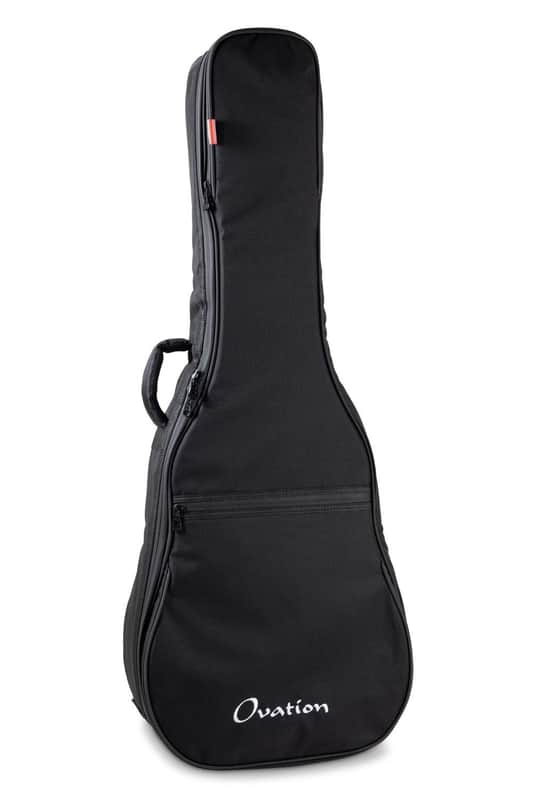 Ovation Mid/Deep Bowl & 12-String Guitar Gig Bag w/ Back Strap - Black image 1