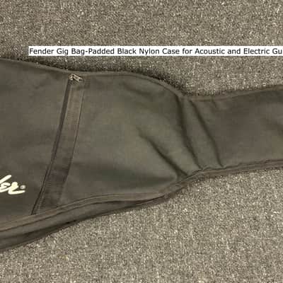 Fender Gig Bag Padded Black Nylon Case for Acoustic and Electric Guitars #549 image 1