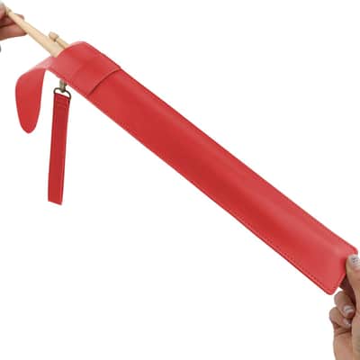 Drum Stick Bag,Portable Drumstick Bag & Case,PU Leather Drumstick Holder for All Drumsticks and Percussion Mallets,Gift for Drummer Teens(Red) image 1