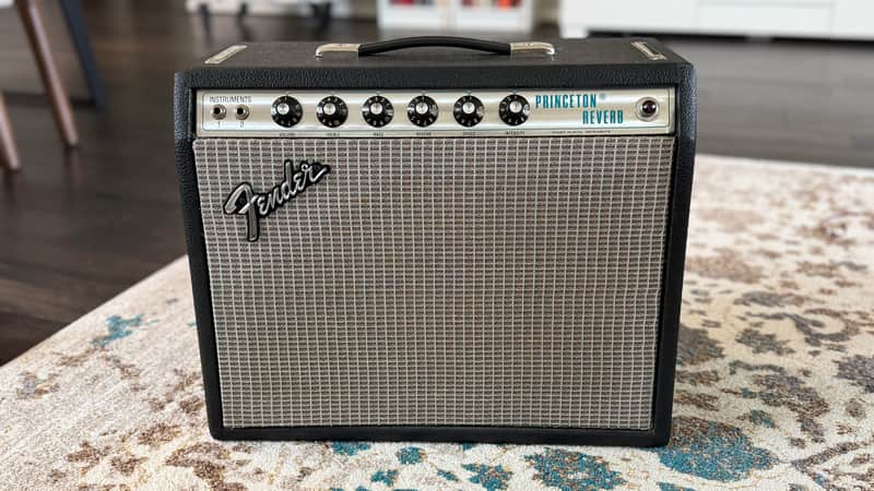 1976 Fender Princeton Reverb Silverface - Allen Amplification Serviced - Original Speaker image 1