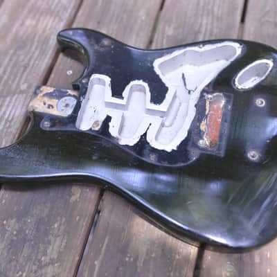 1972 Vintage Fender Stratocaster 3-Bolt Body Original BLACK 1970's Strat Guitar image 6