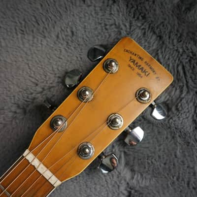 1970s Yamaki W300 Dreadnought Japan Acoustic Guitar w/ Hard Case image 11