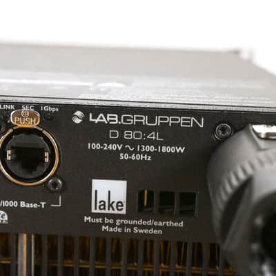 Lab Gruppen D 80:4L 8000W 4-Channel Power Amplifier w/ Lake DSP & Dante CG011UK image 10