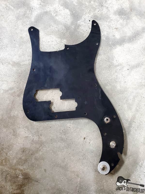 Matsumoku Lawsuit Era MIJ Precision Bass Pickguard w/ Vintage Components (1970s, Black) image 1