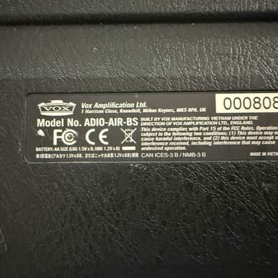 Vox Adio Air BS 50-Watt 2x3" Bluetooth Digital Modeling Bass Practice Amp 2017 - Present - Black image 5