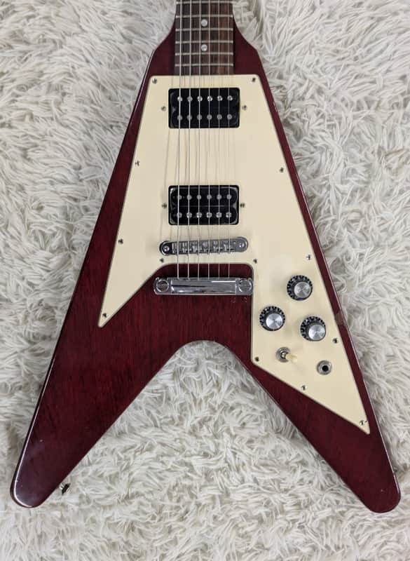 2001 Gibson Flying V Electric Guitar in Gloss Cherry Red with Hardshell Case image 1