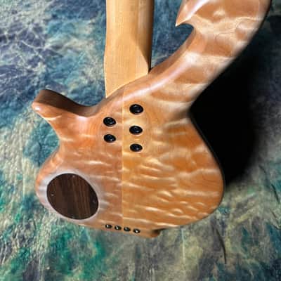 Birdsong "Sadhana" 4-String (Short Scale) 2011 - Quilted Maple image 5