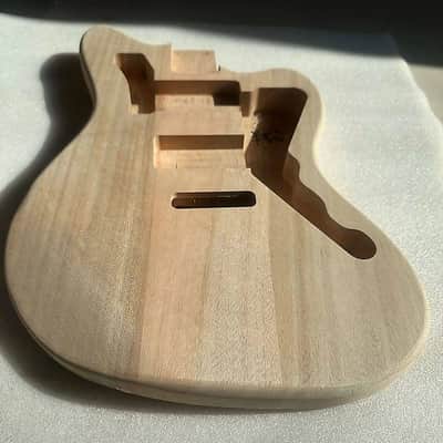 Mahogany Wood HH Jazzmaster Style Guitar Body image 3