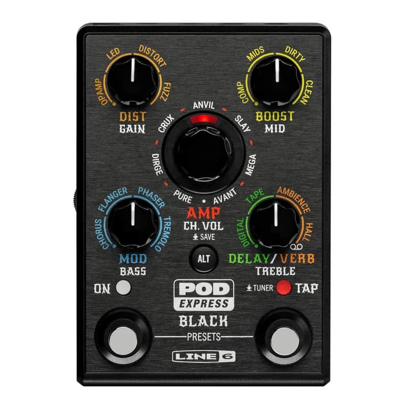 Line 6 POD Express Black - Portable Guitar Amplifier Modeler, Cabinet Emulator, and Effects Processor image 1