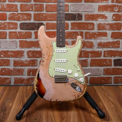Fender Custom Shop SR25 61 Stratocaster Super Heavy Relic Dirty Shell Pink over 3-Color Sunburst 2025 w/OHSC image 4
