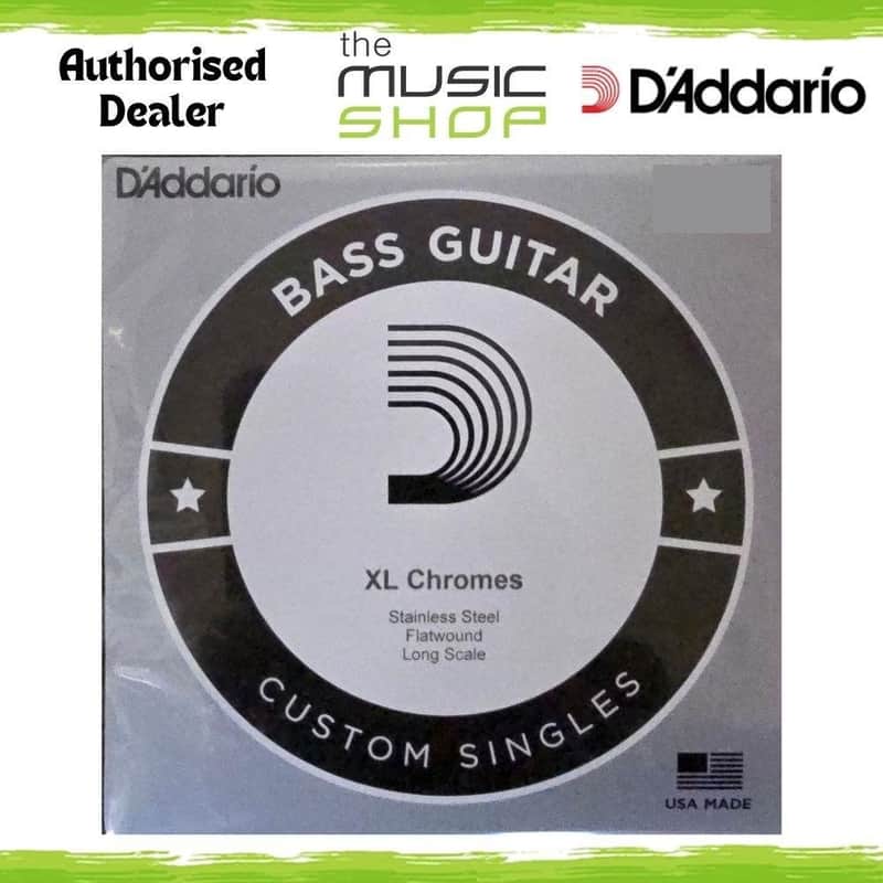 D'Addario Single XL Chromes .132 Gauge Flatwound Bass Guitar String - CB132 image 1
